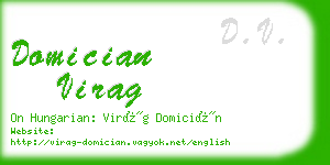 domician virag business card